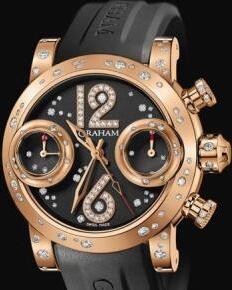 Replica Graham Watch 2SWNR.B28R.K13B Swordfish Lucy in Rose Gold with Diamonds